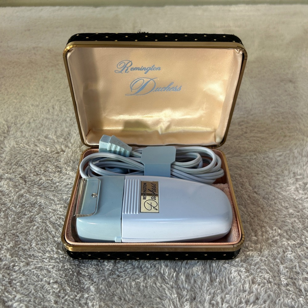 Vintage Remington Duchess Electric Shaver Blue Women Corded Razor with Case